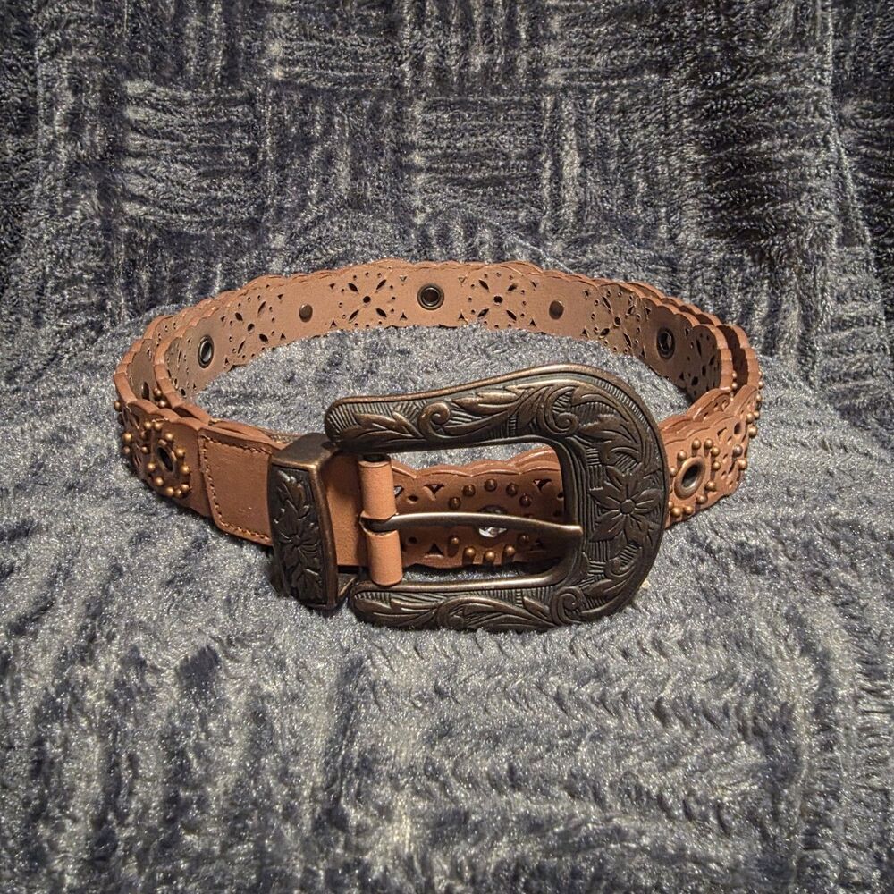 Western Belt For Women Women's XXL: Fit Waist Size 47"-52" Brown Rhinestones